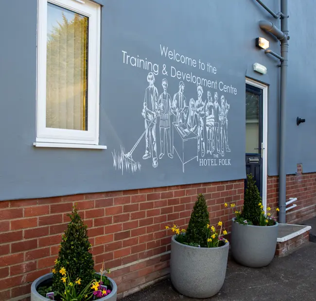 The Hotel Folk Training Centre, front entrance