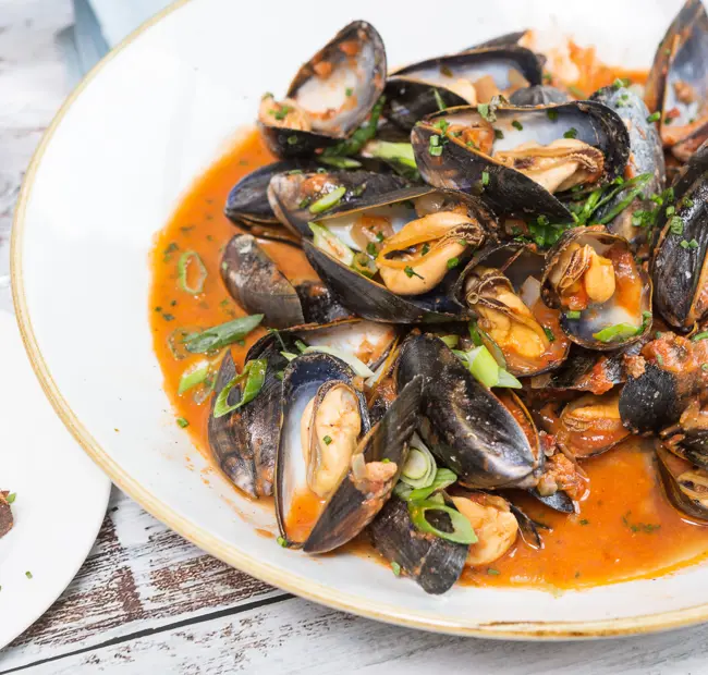 White Lion Restaurant dish - mussels