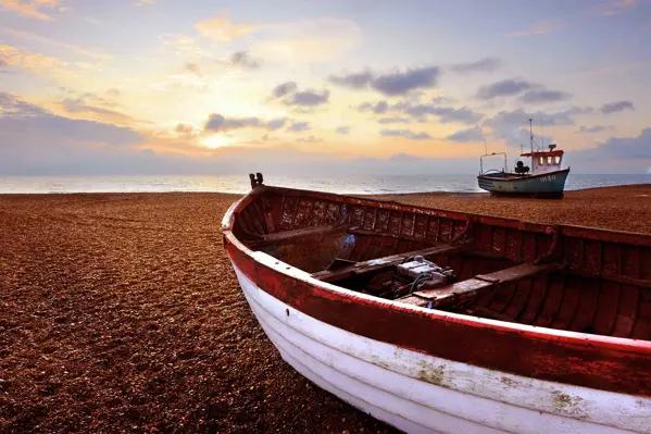 Aldeburgh Boat in sunrise
