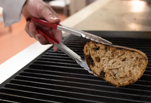 Sourdough on grill